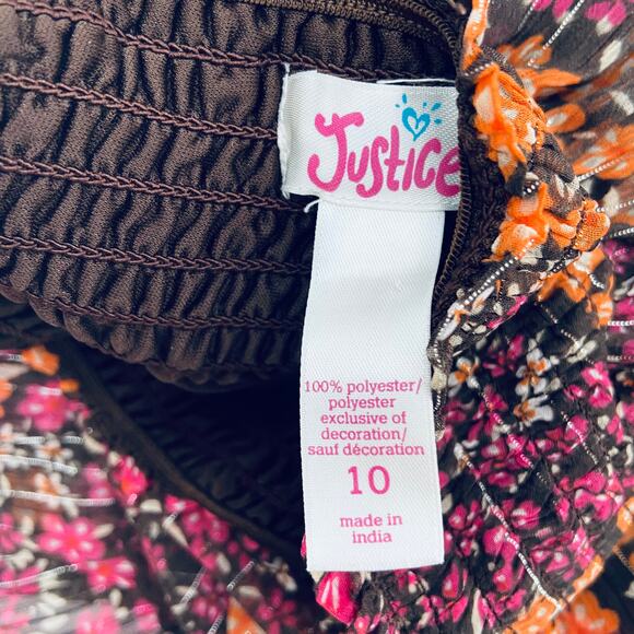 Justice Floral Peasant Hi-Low Skirt - Size 10 - Flowy - Picture 5 of 6